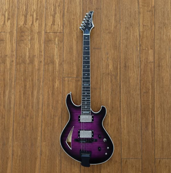 Maxey Archtops GH3 Flame Maple Purple Burst19